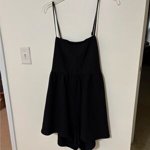 WILD FABLE BACKLESS ROMPER- BLACK- XXL